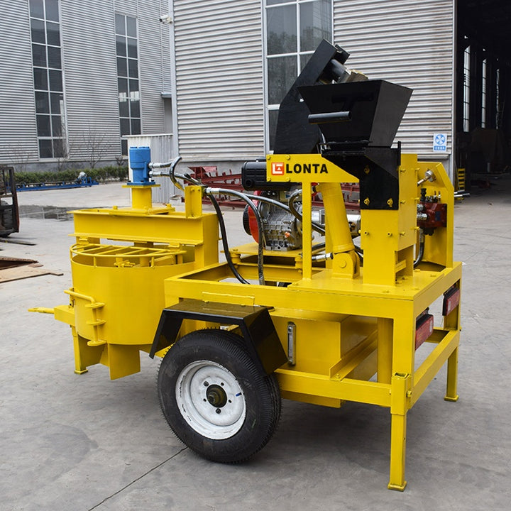 Semi Automatic Mobile Interlock Hollow Paver Mold Mud Soil Earth Clay Brick Block Making Machine - Image 8