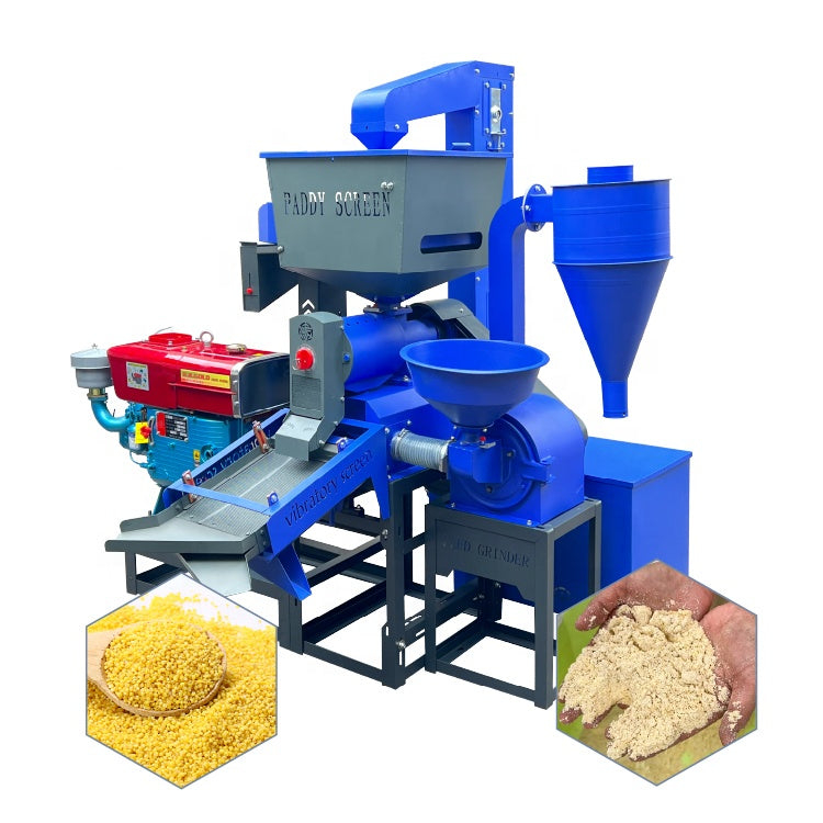 BB-N70-21D PM+elevator automatic rice mill 22hp diesel engine