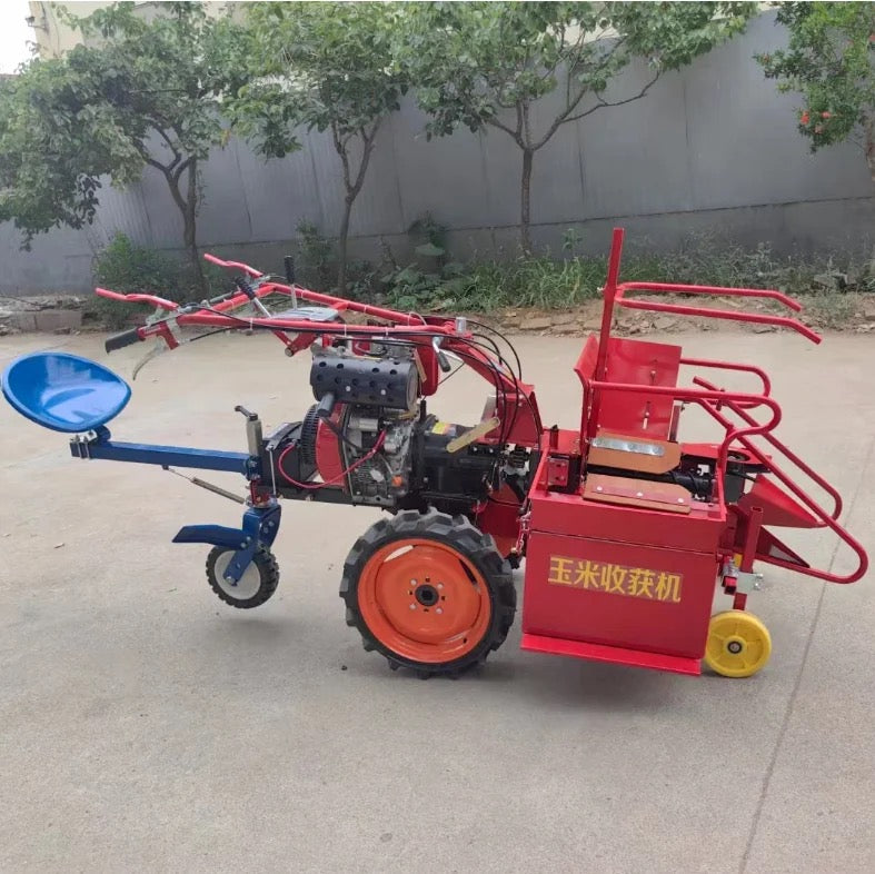 Walking Tractor Mini Hand Push Corn Reaper