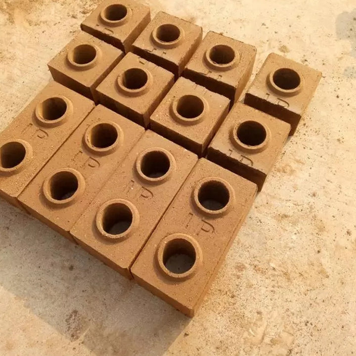 Semi Automatic Mobile Interlock Hollow Paver Mold Mud Soil Earth Clay Brick Block Making Machine - Image 3