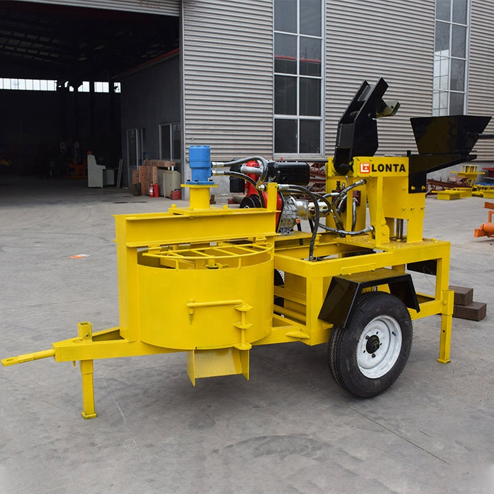 Semi Automatic Mobile Interlock Hollow Paver Mold Mud Soil Earth Clay Brick Block Making Machine - Image 6